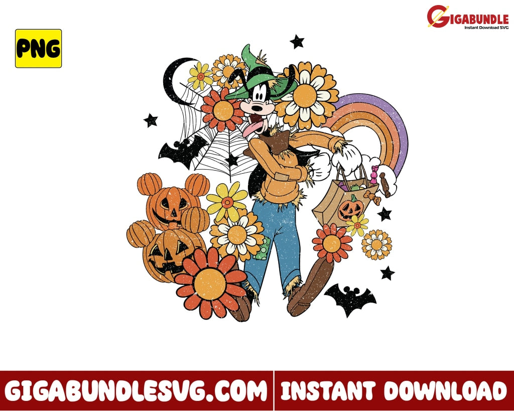 Goofy Halloween Png Retro Disney - Instant Download