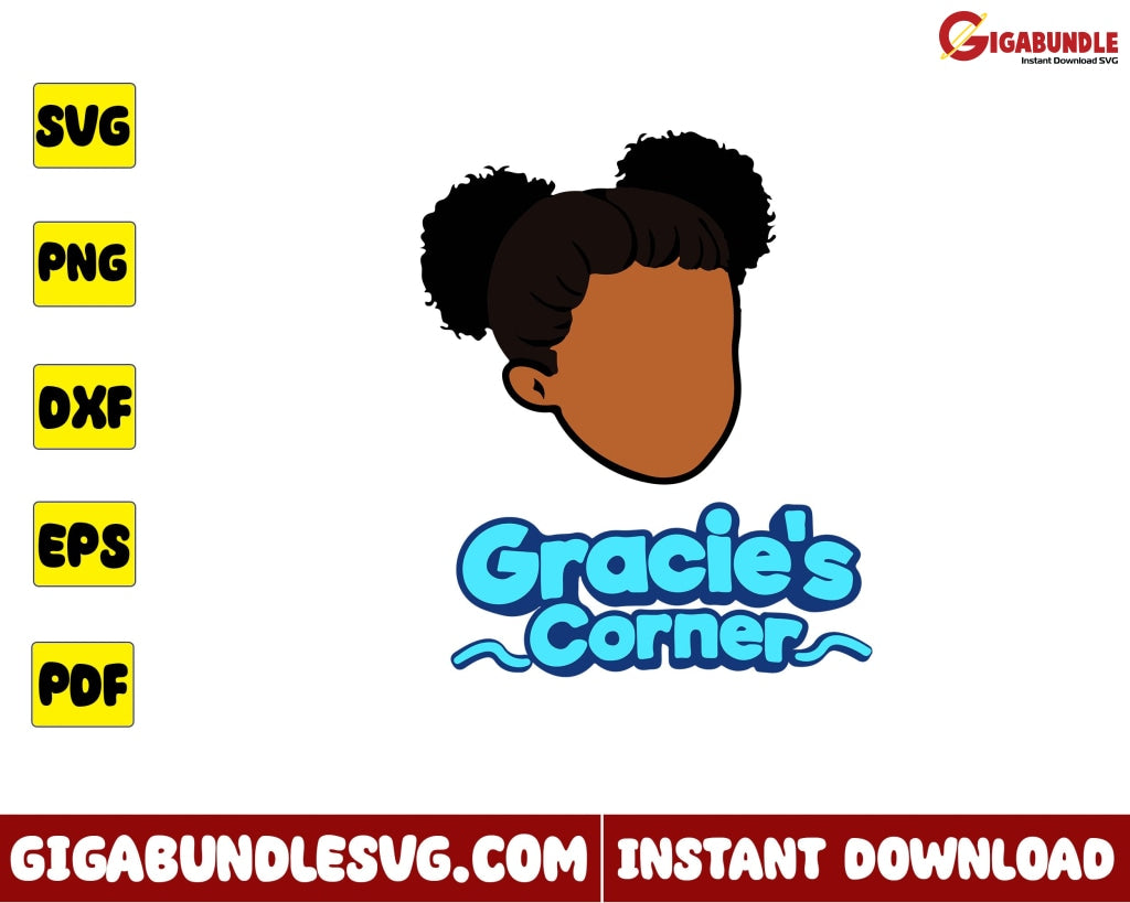 Gracies Corner Logo Svg Girl Kids Song - Instant Download