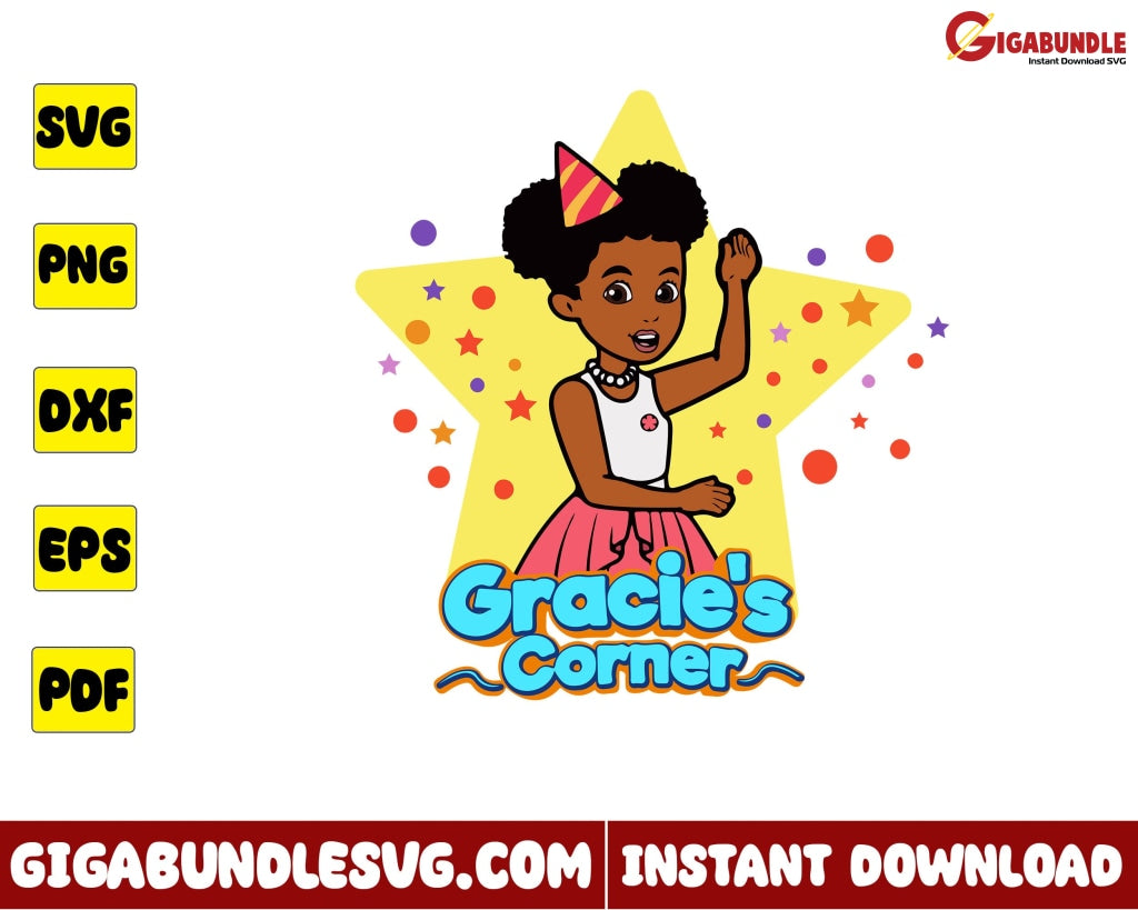 Gracies Girl Svg Corner Sv Kids Song - Instant Download