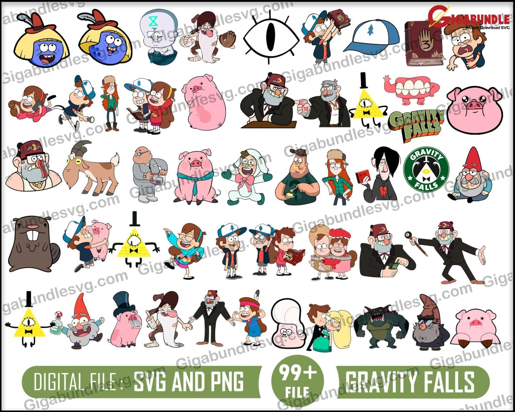 Gravity Falls Svg Characters Png Images