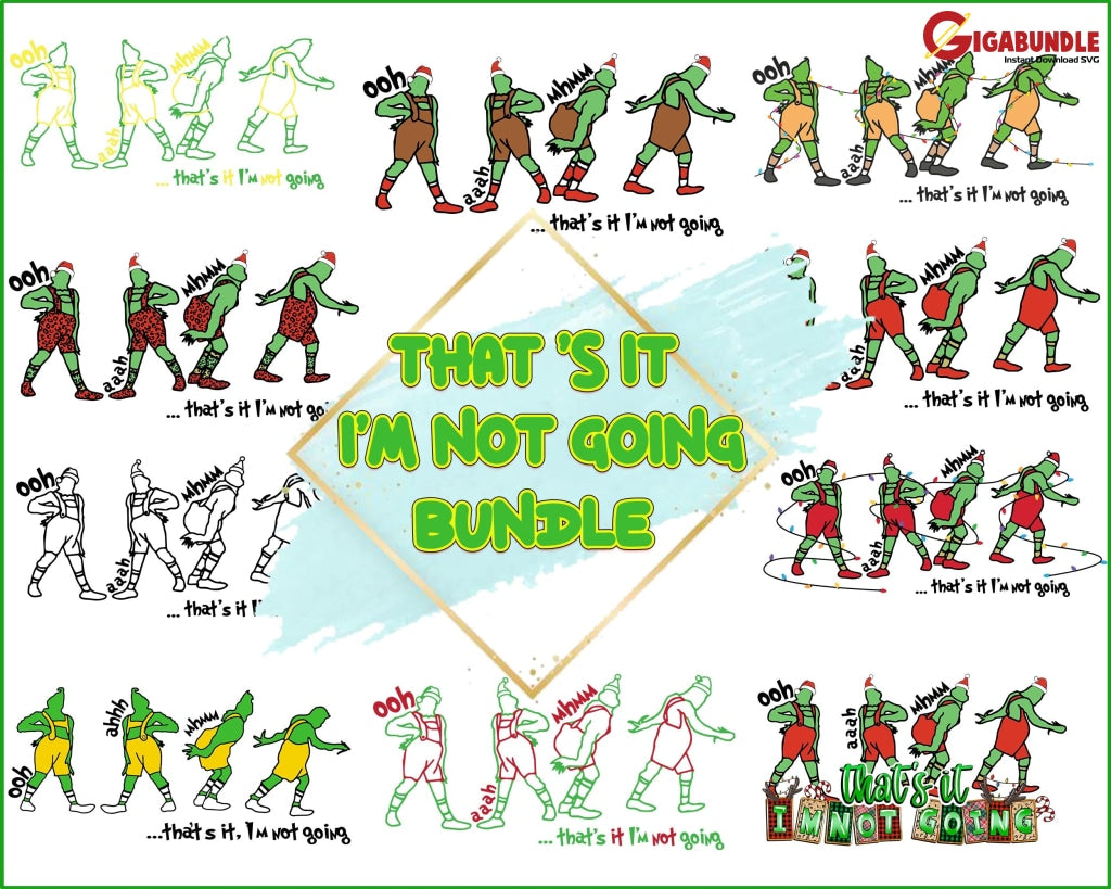 Grinch Thats It Im Not Going Svg Grinch Svg The Face Ornament - Printable Cricut & Silhouette Files