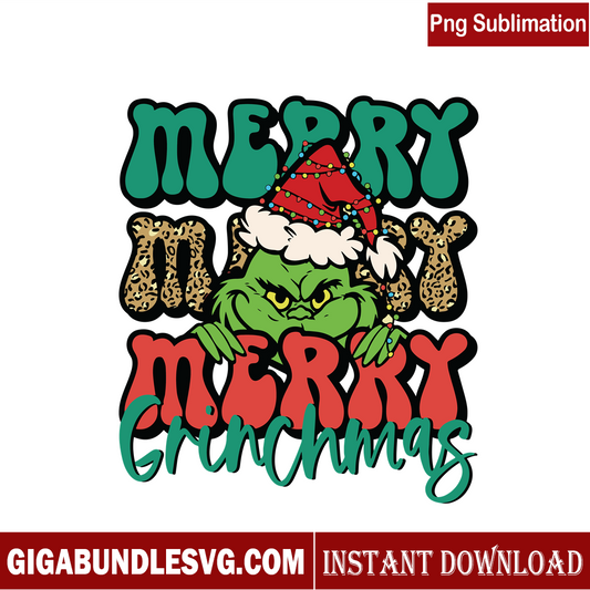 Merry Merry Grinchmas PNG