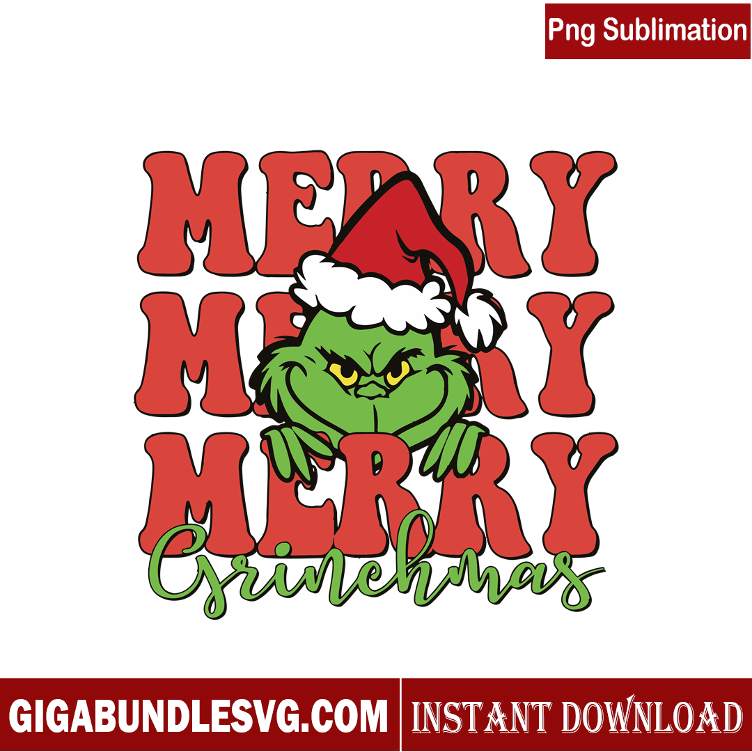 Santa Grinch Merry Grinchmas PNG – Gigabundlesvg