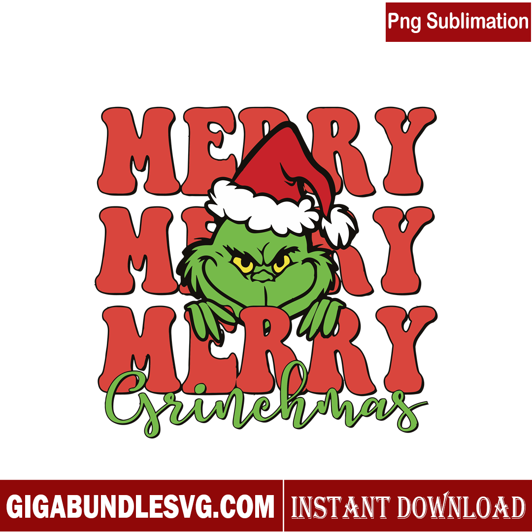 Santa Grinch Merry Grinchmas PNG