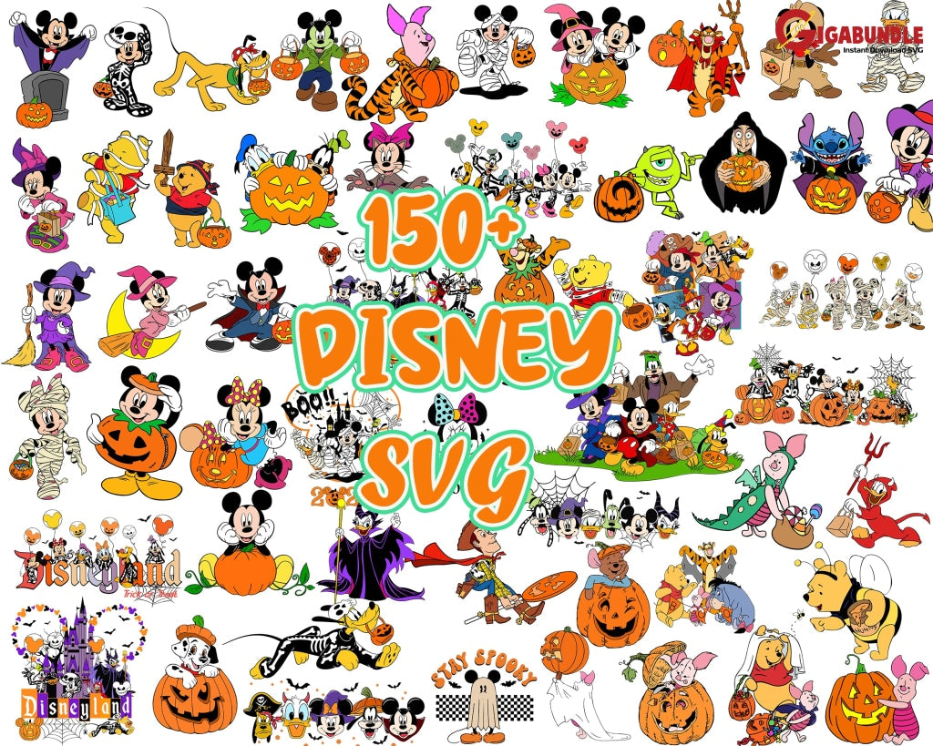 Halloween Disney Layered Svg Bundle