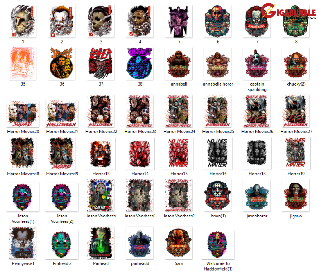 Halloween Horror Movie Killers Png Halloween Sublimation Squad Friends Characters