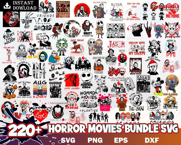 Halloween Mega Svg Bundle, Horror Movie Characters svg Bundle, Witch s ...