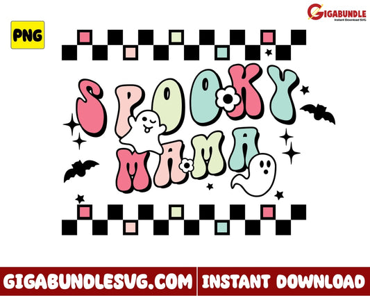 Halloween Png Ghost Spooky Mama Retro - Instant Download