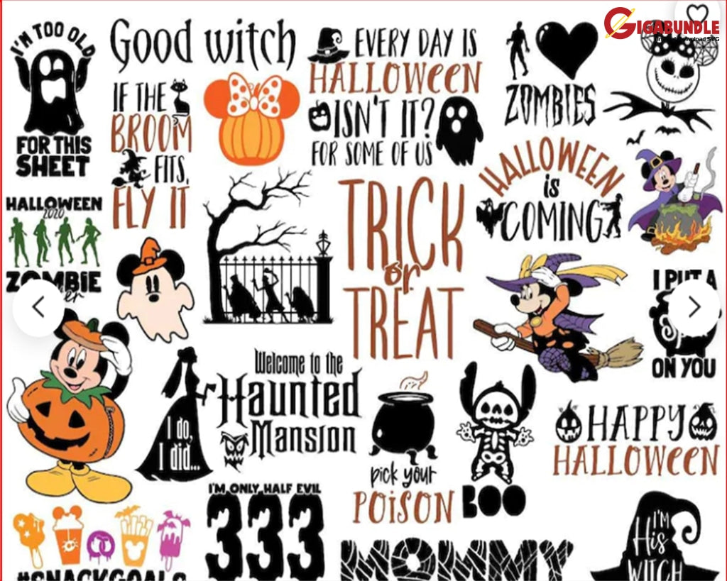 Halloween Svg Bundle Clipart Halloween Svg Png Files For Cricut Cut Haloween Silhouette Witch Scarry