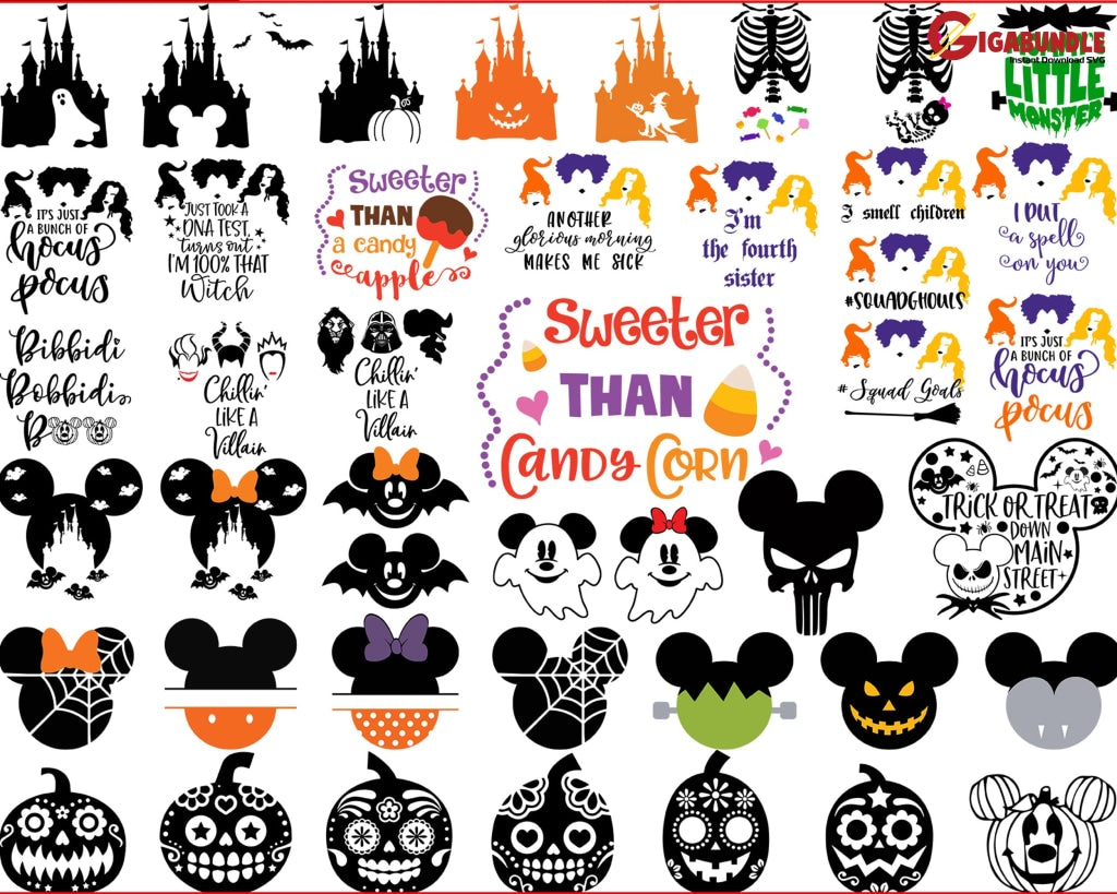 Halloween Svg Bundle Clipart Halloween Svg Png Files For Cricut Cut Haloween Silhouette Witch Scarry