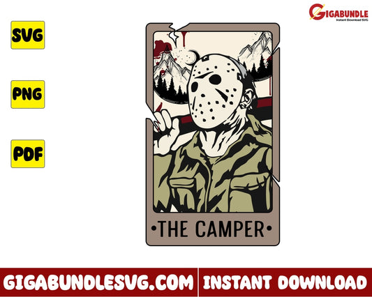 Halloween Tarot Svg Jason Voorhees Horror Character Svg- Instant Download