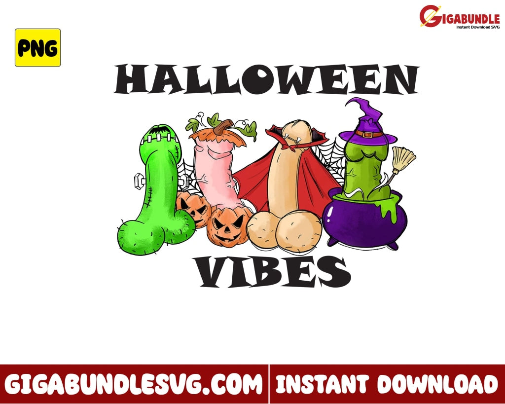 Halloween Vibes Png Retro - Instant Download