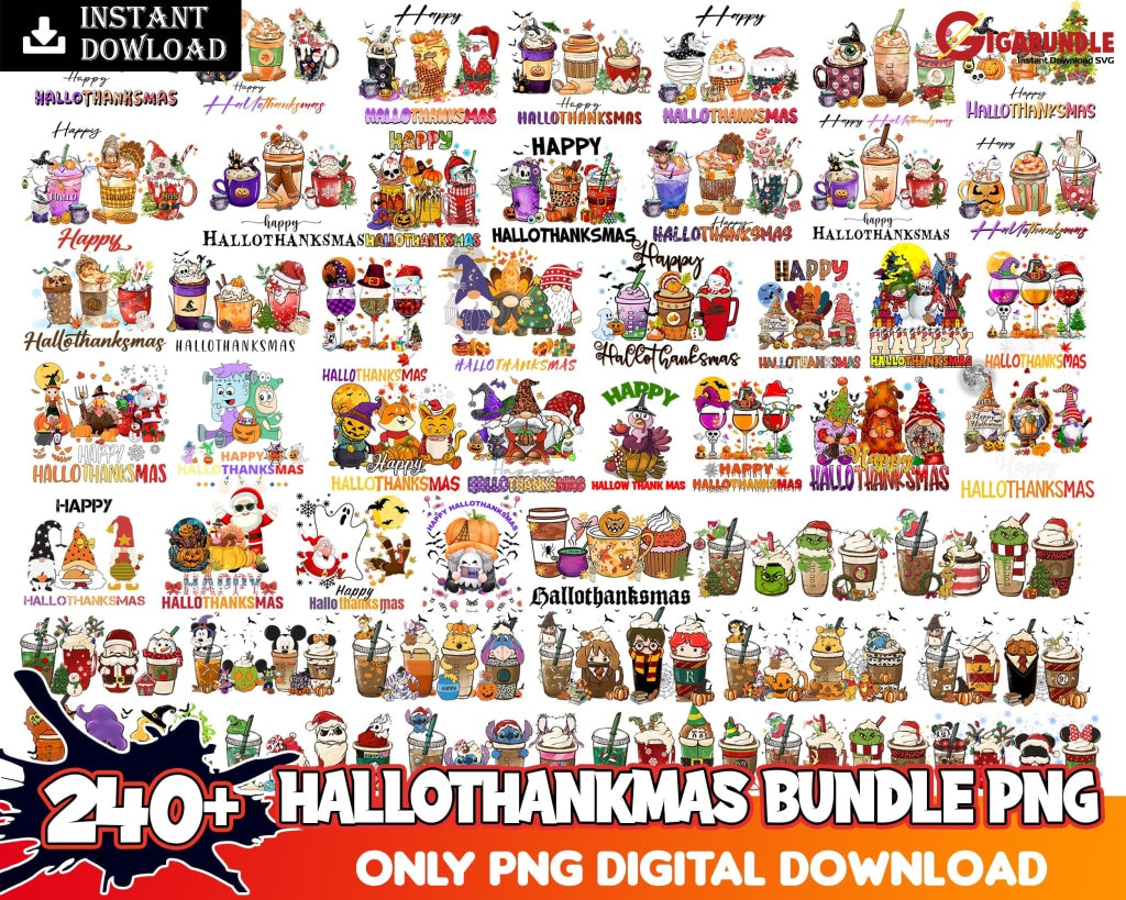 Happy Hallothanksmas Coffee Png Clipart Fall Halloween Png Christmas Western Png Instant Download
