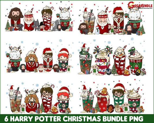 Harry Coffee Latte Png Christmas Png Movie Inspired Hand Drawn Files