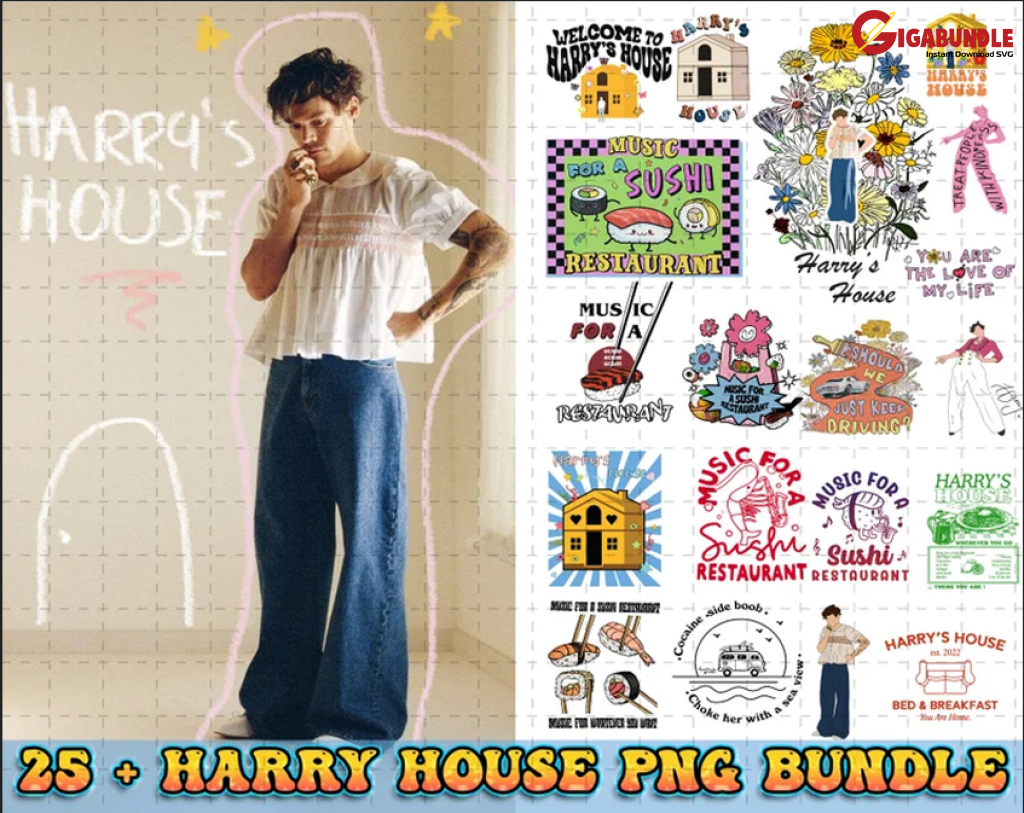 Harrys House Bundle Png Designs Harry Style Merch Digital Download Love On Tour 2022 Track List Png