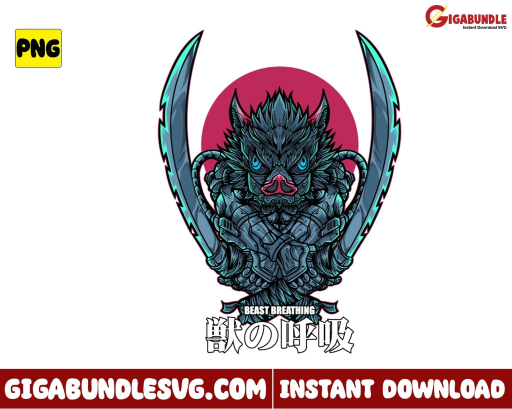 Hashibira Inosuke Png Demon Slayer Kimetsu No Yaiba Anime - Instant Download