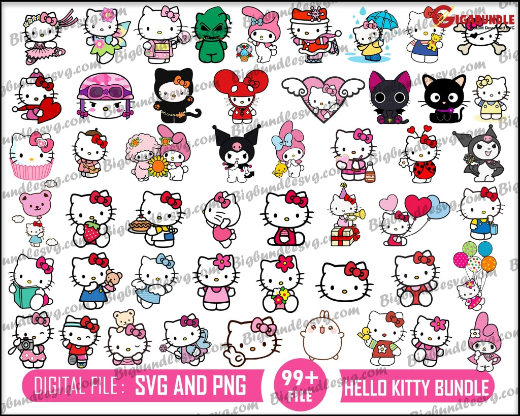 Best Seller – Tagged "Hello Kitty SVG Files"– Gigabundlesvg