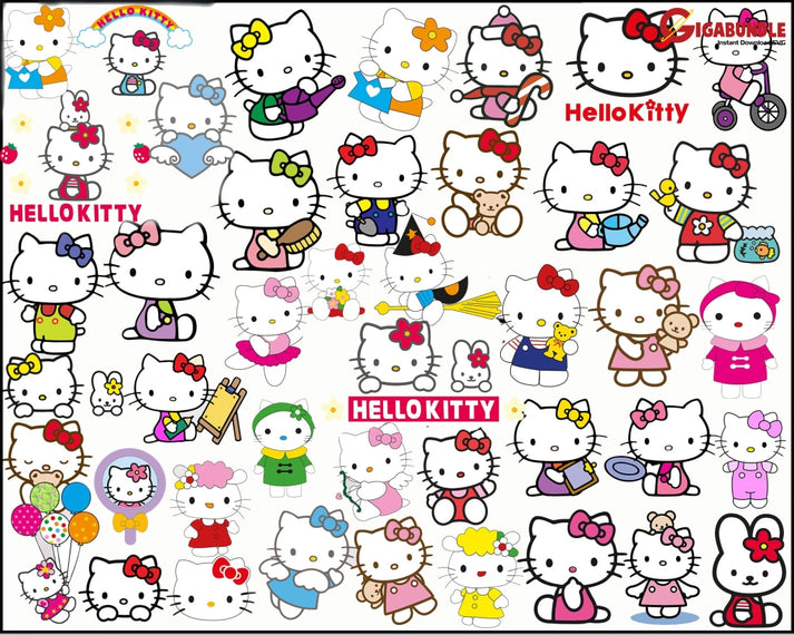 Hello Kitty Svg- Instant Download – Gigabundlesvg