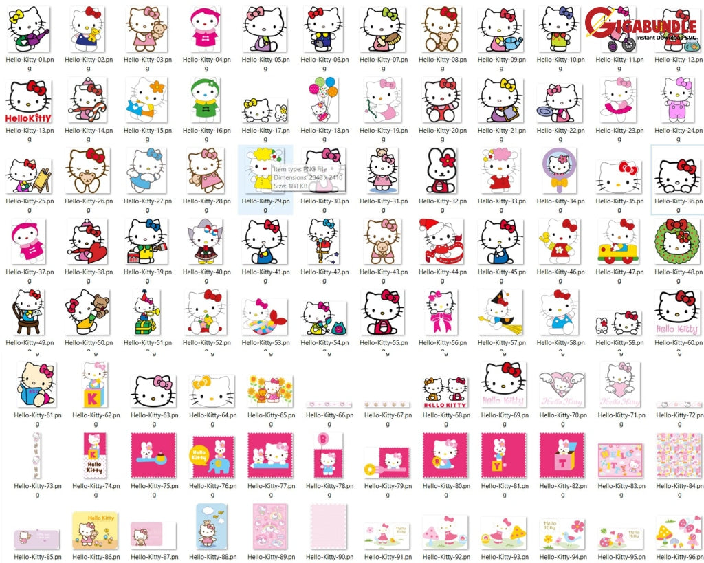 Hello Kitty Svg- Instant Download