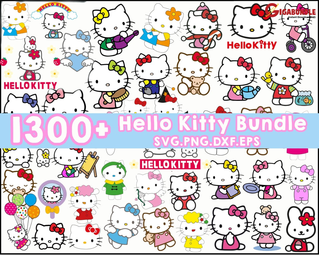 Hello Kitty Svg- Instant Download