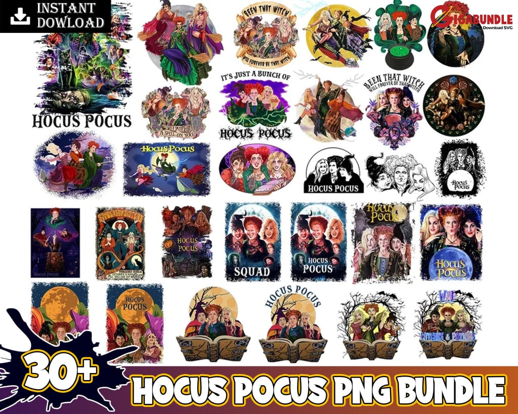 Hocus Pocus Bundle Png Halloween Sublimation Design Png Sanderson Sisters Digital Download
