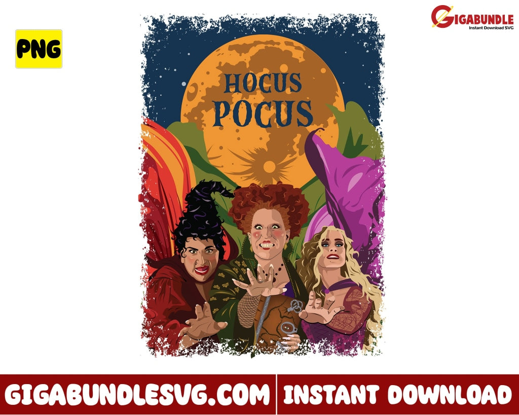 Hocus Pocus Movie Png Witch Sanderson Sister Cartoon Halloween - Instant Download