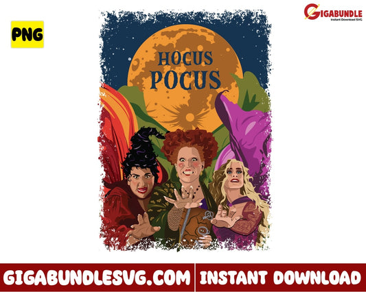 Hocus Pocus Movie Png Witch Sanderson Sister Cartoon Halloween - Instant Download