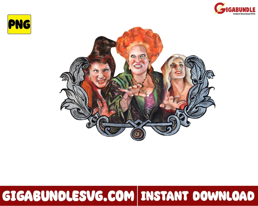 Hocus Pocus Png Funny Witch Sanderson Sister Halloween - Instant Download