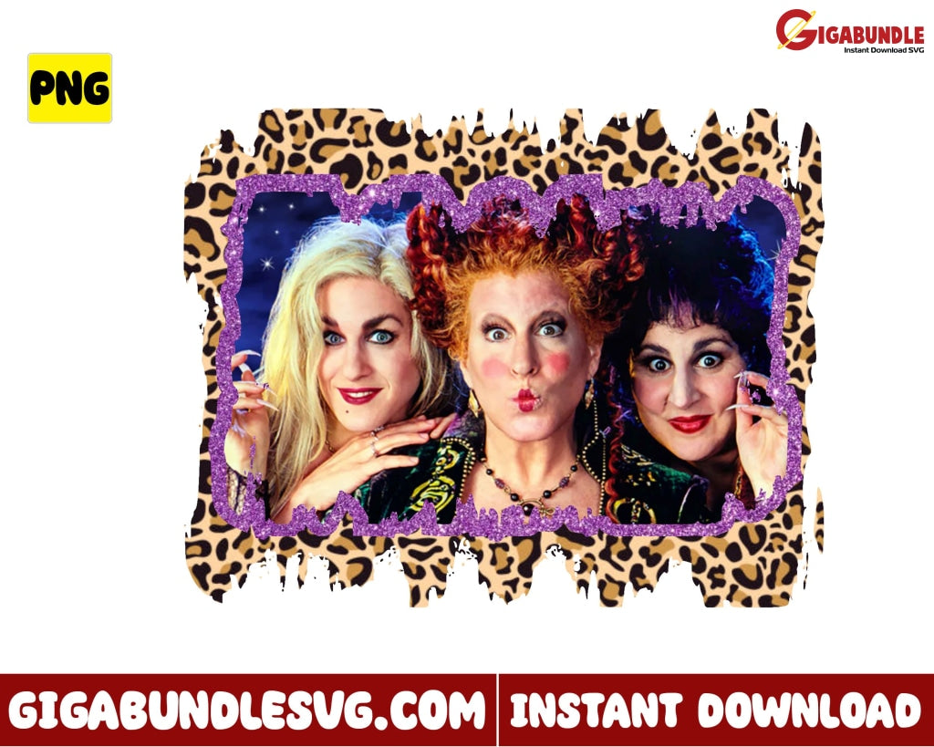 Hocus Pocus Png Leopard Sanderson Sister Halloween - Instant Download