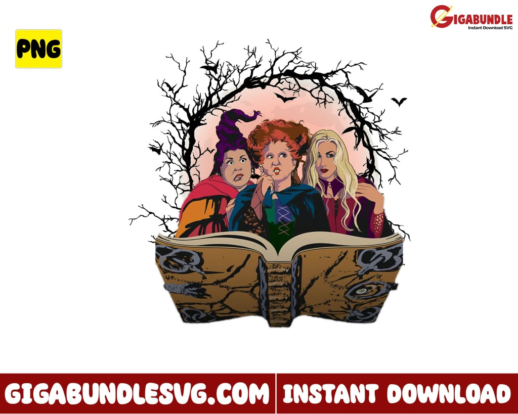 Hocus Pocus Png Sanderson Sister Book Witch Halloween - Instant Download