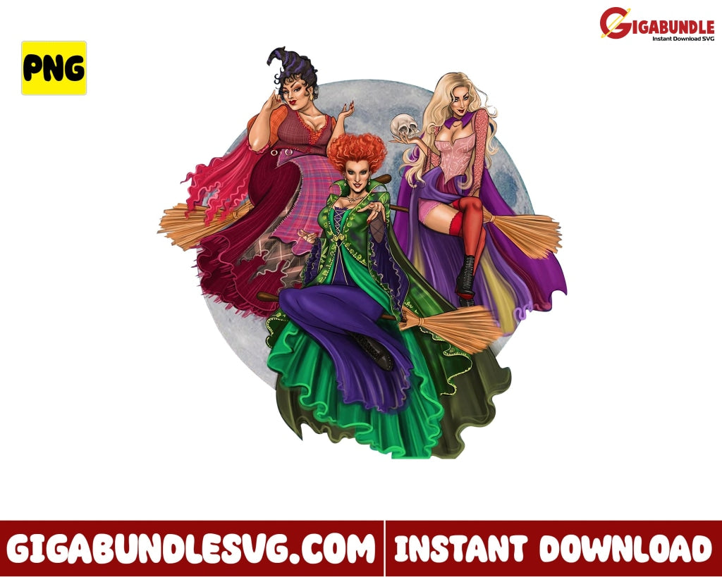 Hocus Pocus Png Witch Cartoon Halloween - Instant Download