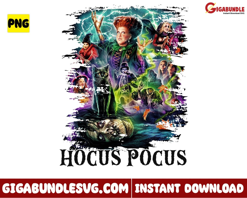 Hocus Pocus Png Witch Sanderson Sister Cartoon Halloween - Instant Download