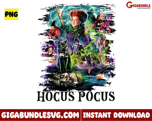 Hocus Pocus Png Witch Sanderson Sister Cartoon Halloween - Instant Download