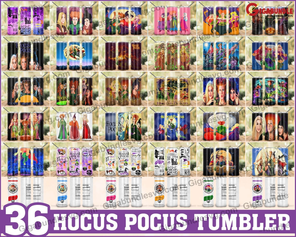 Hocus Pocus Tumbler Tumbler For Straight/tapered Png File Digital Download