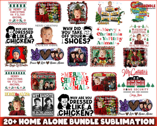 Home Alone Png Bundle Funny Christmas Sayings Merry Digital Download