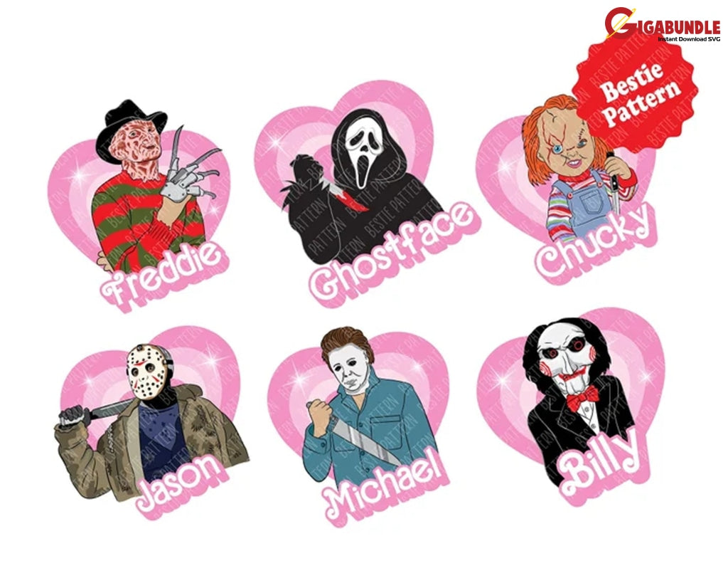 Horror Dolls Png Set - Characters Sublimation