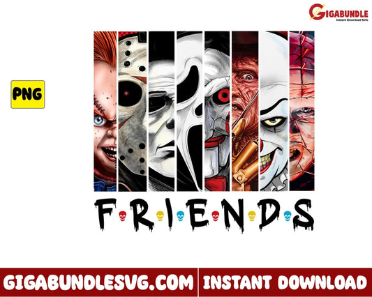 Horror Face Png Friend Movies Character - Instant Download