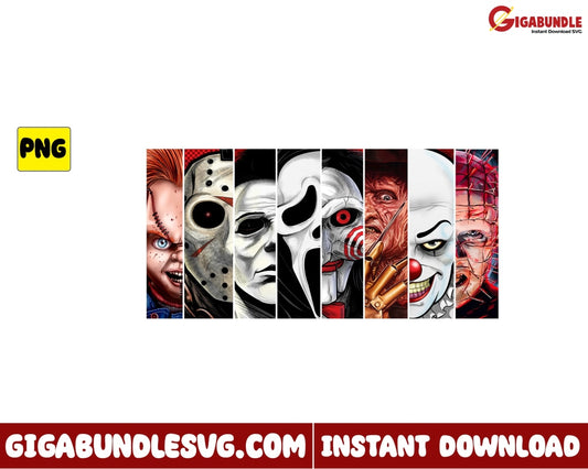 Horror Face Png Movies Character Halloween - Instant Download