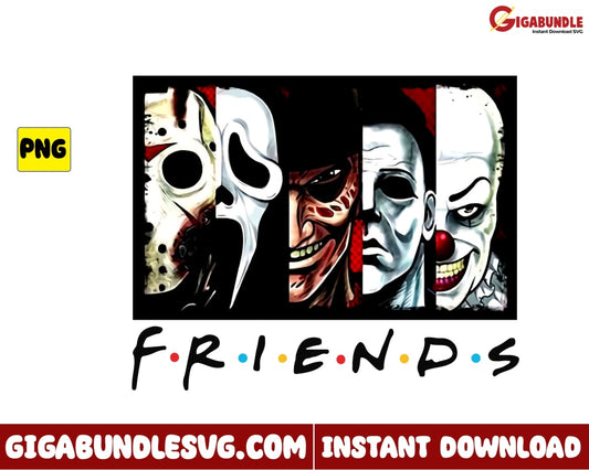 Horror Face Png Movies Friends Character Halloween - Instant Download