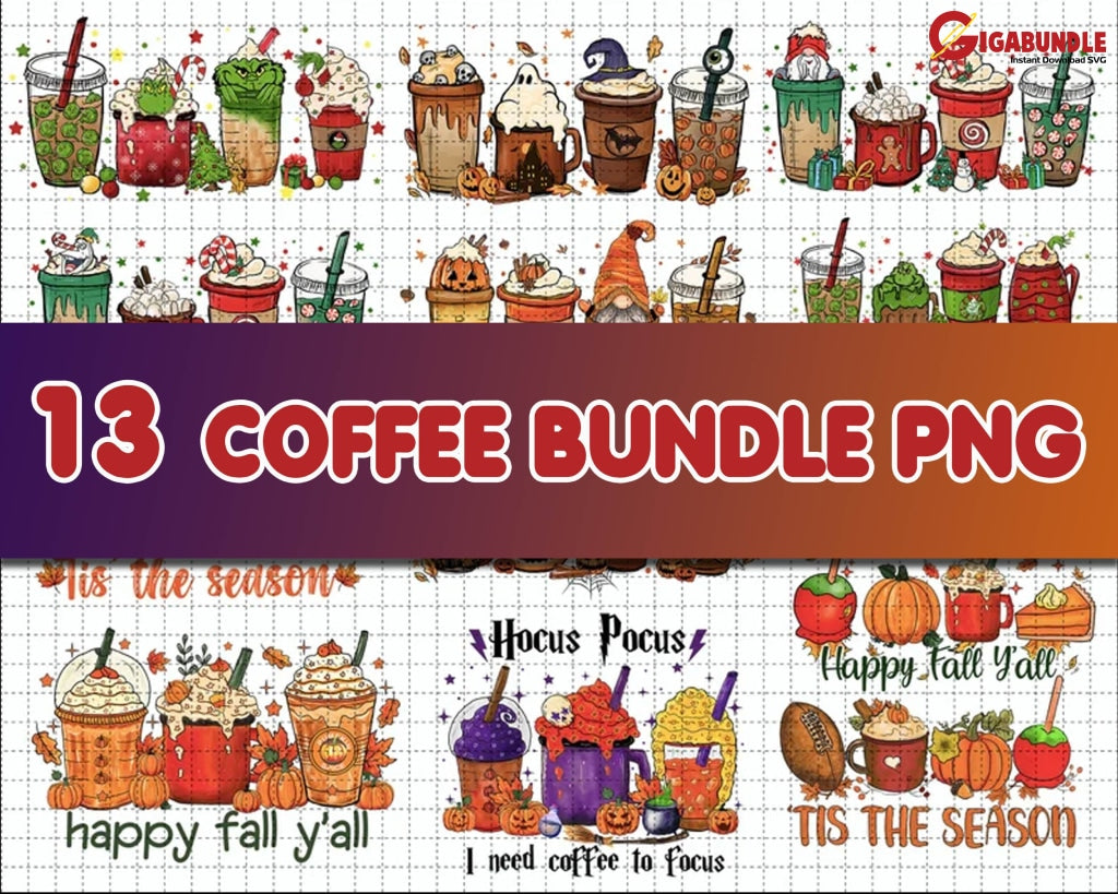 Horror Fall Coffee Png Halloween Png Latte Movie Inspired Sublimation Design Pumpkin Spice