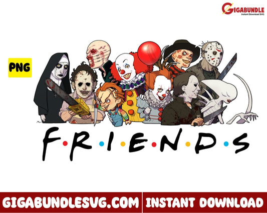 Horror Friend Png Face Movies Character Halloween - Instant Download