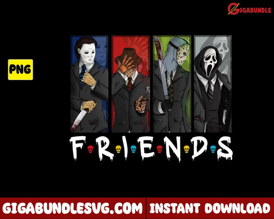 Horror Friend Png Friends Movies Character Happy Halloween - Instant Download