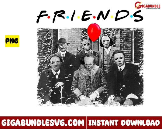 Horror Friends Png Character Halloween - Instant Download