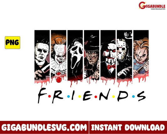 Horror Friends Png Character Halloween - Instant Download