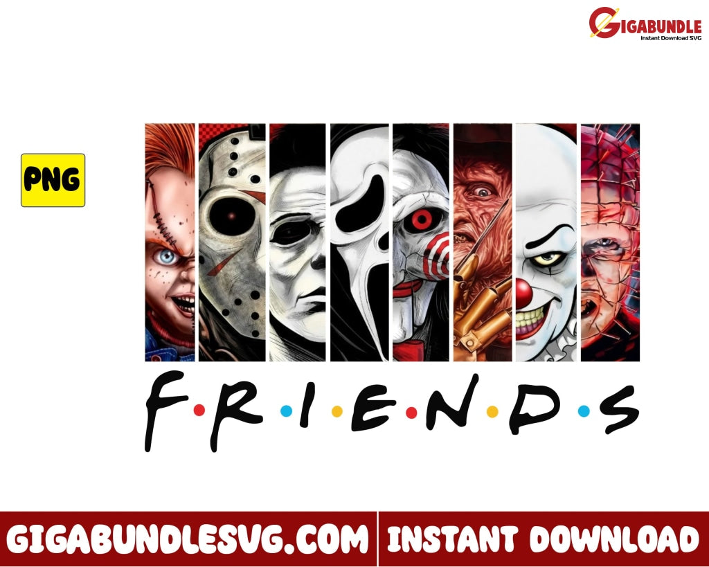 Horror Friends Png Character Halloween - Instant Download