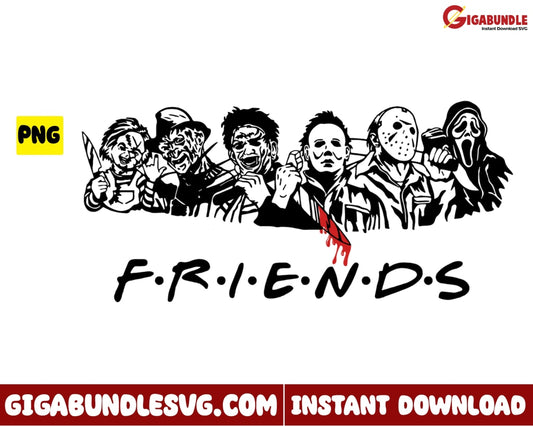 Horror Friends Png Character - Instant Download