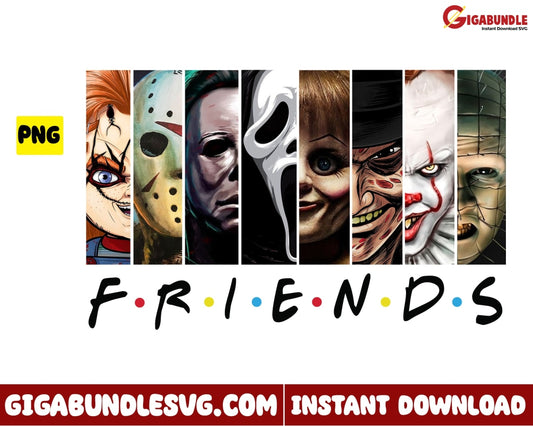 Horror Friends Png Movies Character - Instant Download