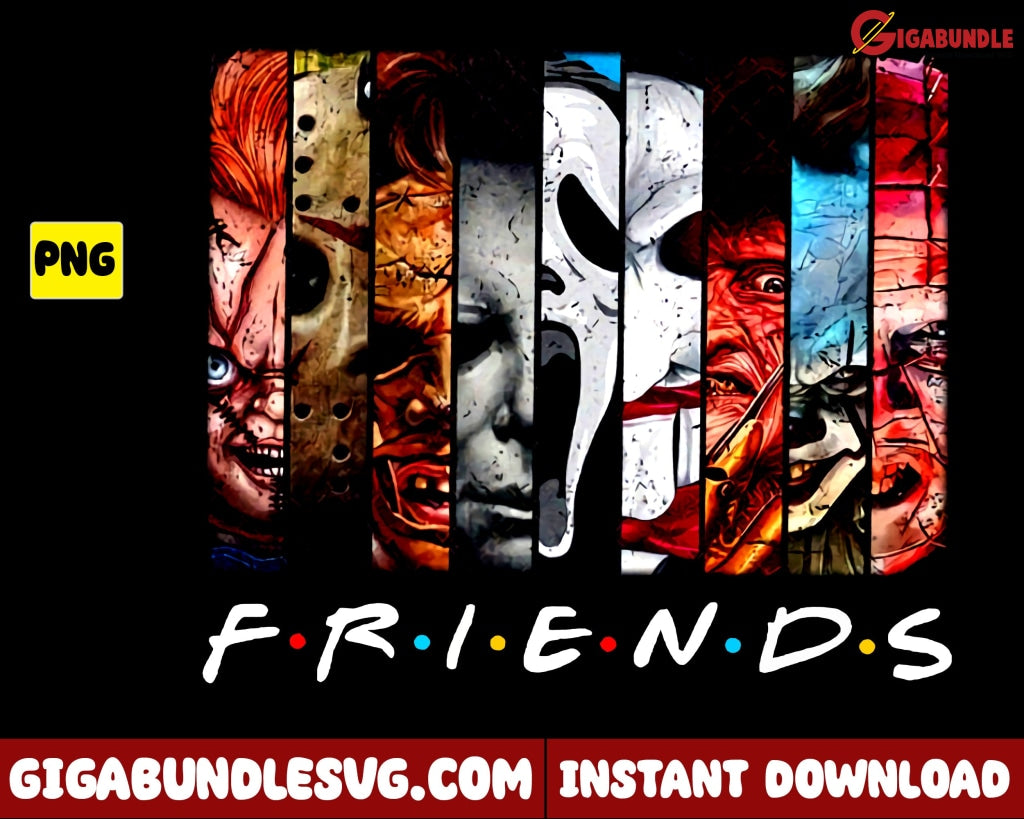 Horror Friends Png Movies Character - Instant Download