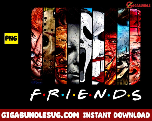 Horror Friends Png Movies Character - Instant Download
