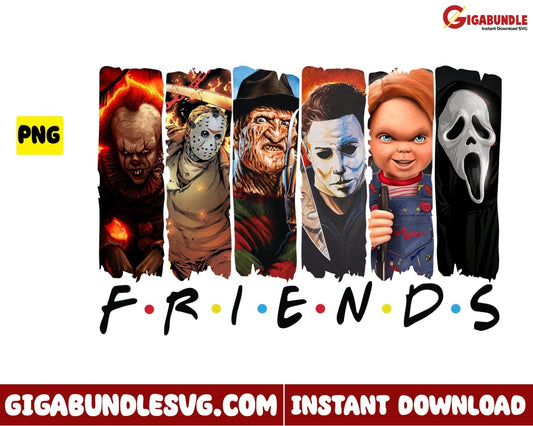 Horror Friends Png Movies Character - Instant Download